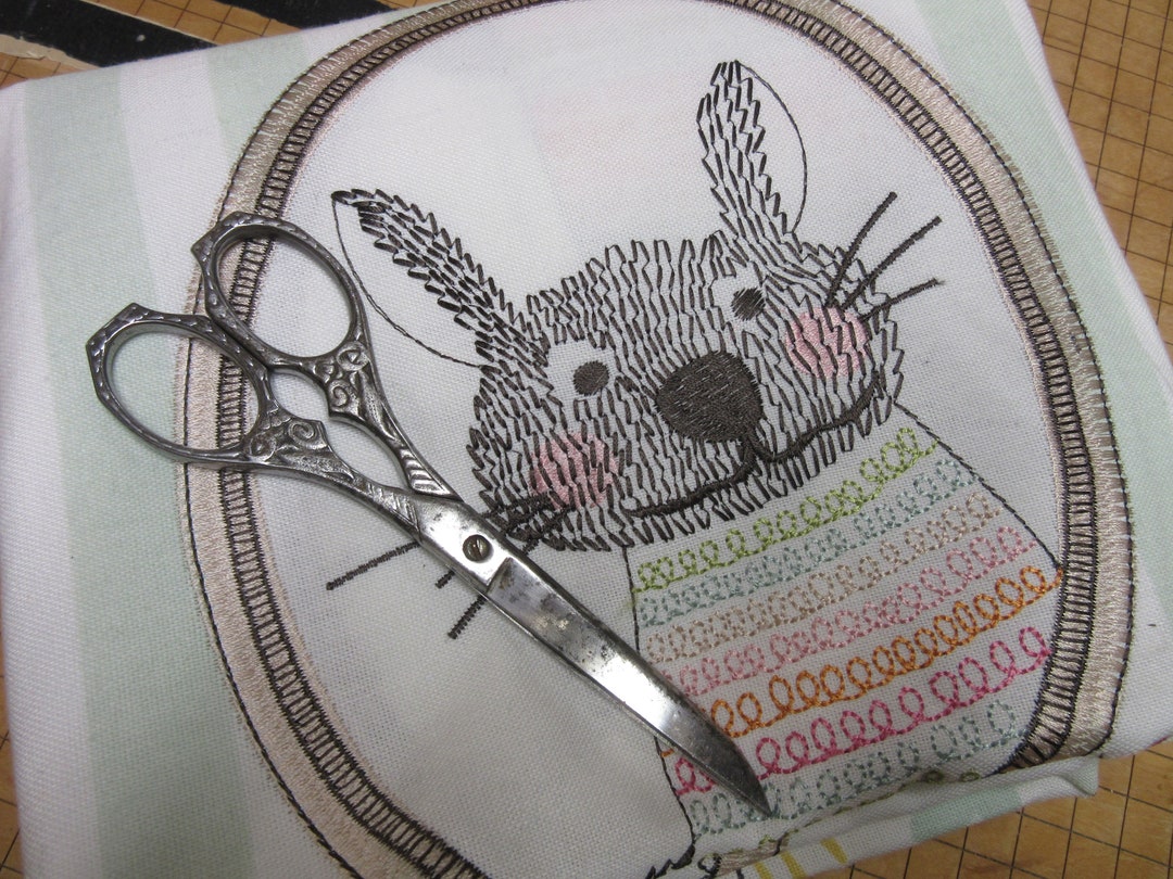 Darling Vintage Animal Fabric Bunny Fox Cat Bear Etsy