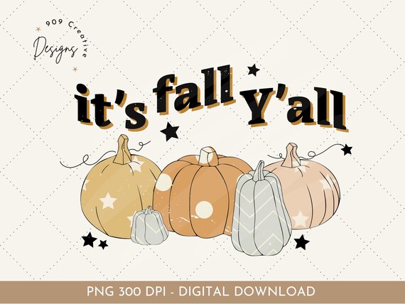 Boho Pumpkin Patch PNG, Fall Y'all Sublimation (Digital Download)