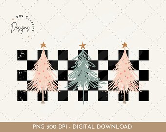 Boho Christmas Tree PNG Clipart, Winter Sublimation (Digital Download)