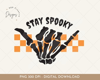 Spooky Season Skeleton Hands PNG, Halloween Sublimation Design (Digital Download)