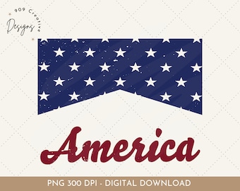 Patriotic Cowgirl Clipart, 4th of July PNG (Digital Download)