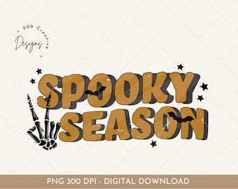 Griezelig seizoen, png, skeletontwerp Halloween (digitale download)