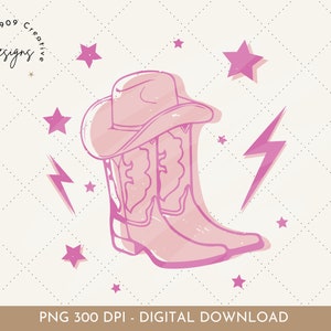 Pink Cowboy Boots, Let's Go Girls Png, Country Music Png, Cowgirl Clipart, Western Sublimation, Bachelorette Png