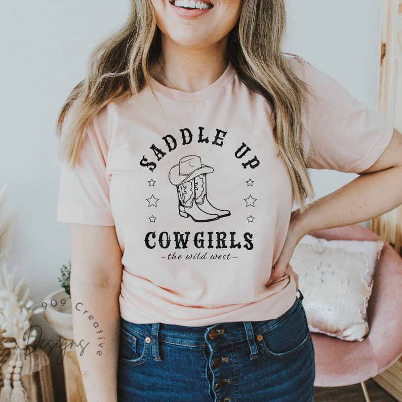 Western Cowgirl Png, Saddle up Cowgirl Clipart, Wild West Png, Cowboy