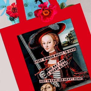 Every Woman Organic Cotton Tote: Judith Holofernes Feminist Art History Female Rage Bag