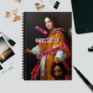 Judy&#39;s Carry-On Spiral Notebook | Feminist | Female Rage | Allori | Judith & Holofernes | Beheading | Art History | Women in the Bible