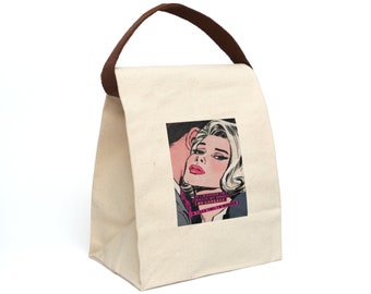 Zuinige vrouw canvas lunchtas