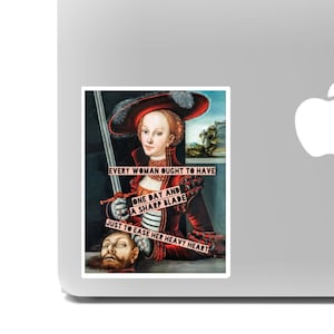 Every Woman Judith and Holofernes Sticker: Feminist Female Rage Art History Laptop Decal