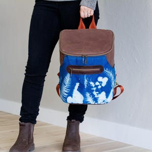 Waxed Canvas Diaper Bag Backpack for Earthy Moms