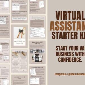 Virtual Assistant Starter Kit: VA Business Templates (Digital Download)