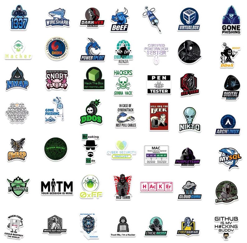 100pcs Funny Hacker, Programmer Stickers – Tech & Coding Vinyl Decals ...