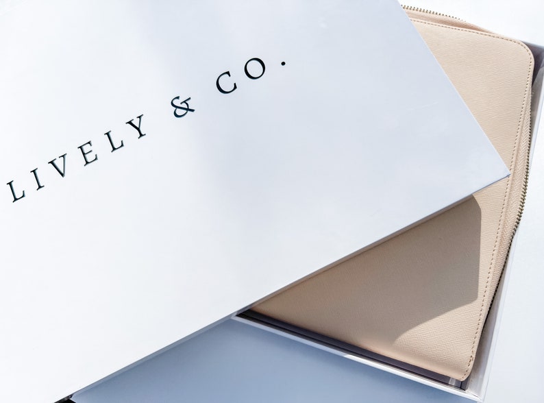 Personalized Leather Laptop Case With Notepad or to Do List 13 Inch