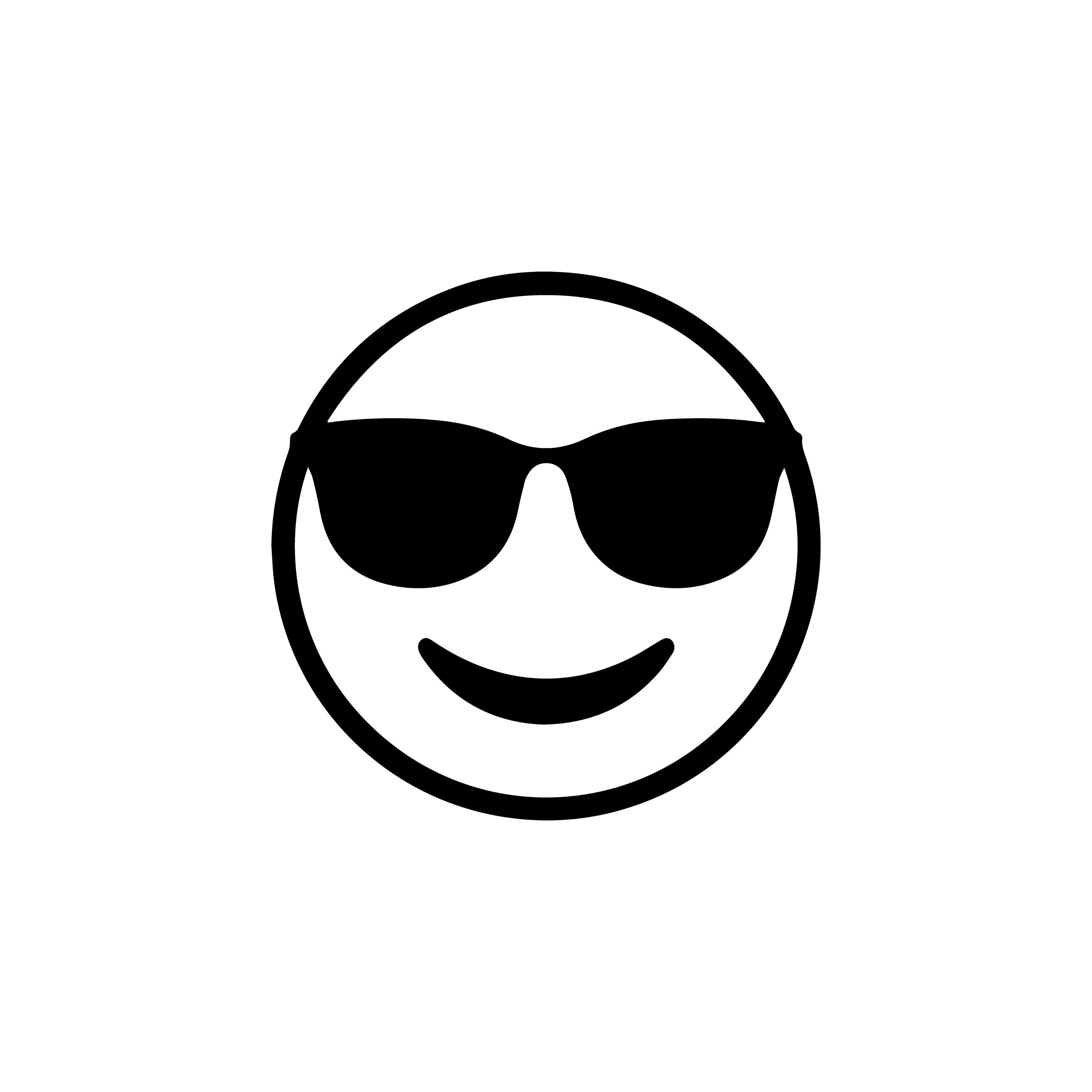 Sunglass Emoji Igitally Mastered Svg Png Dxf Instant Digital Etsy