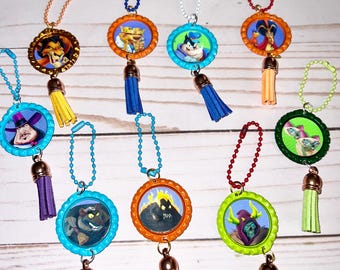 Disney Villain Charms - Villain journal charms - Disney Villian key charms