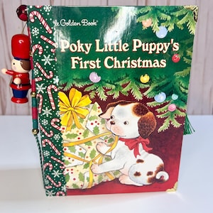 Little golden book Christmas journal - Christmas junk journal - Christmas memory journal