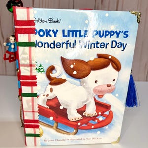 Little golden book Christmas journal - Christmas Junk Journal - Christmas Memory Journal