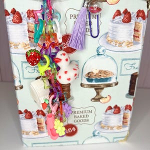 Handmade Junk Journal Charm: Chunky Dangle with Bookmark