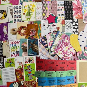 MYSTERY Junk Journal supplies bundle - Mixed media journal supplies - Junk Journal ephemera kit