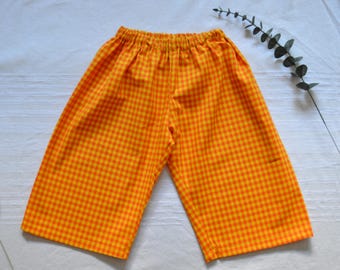 Spodnie Alder w pomarańczowej kratce Gingham