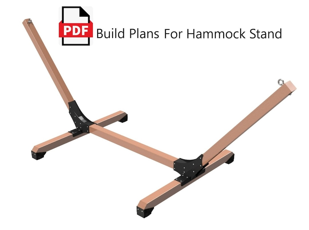 Wood Hammock Stand Digital DIY Plans(metrics), Steel Brackets Plans, With  DXF Files - Etsy, image size:1080x805