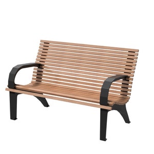 DIY Metal & Wood Garden Bench Building Plans - Elegant and Sturdy Outdoor Seating Blueprint(Metric),DXF files for  Plasma, Welding Project