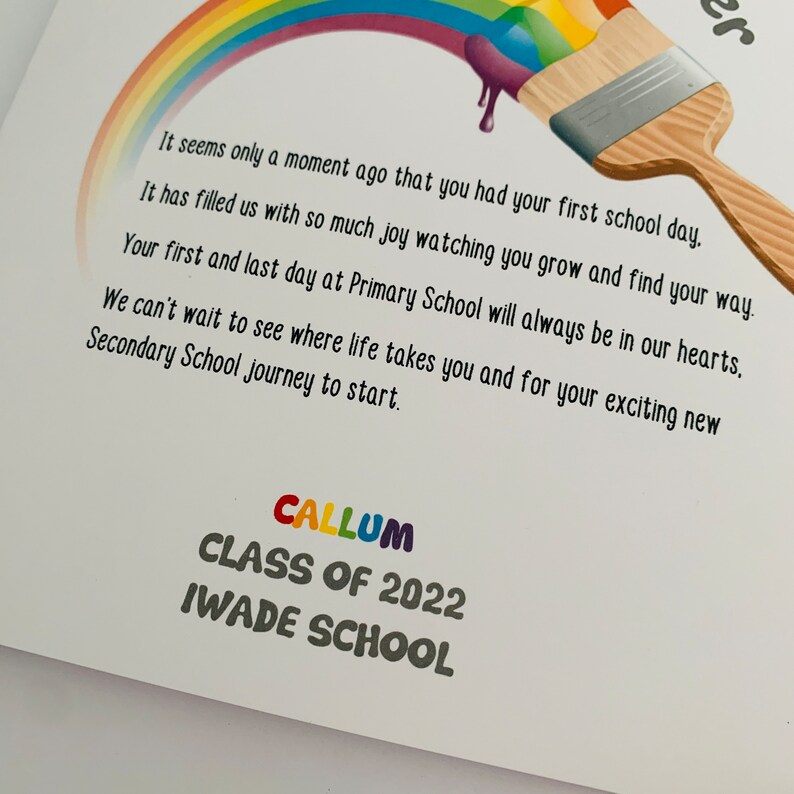 Year 6 School Leaver Finished Primary School Card Poem Special Etsy UK