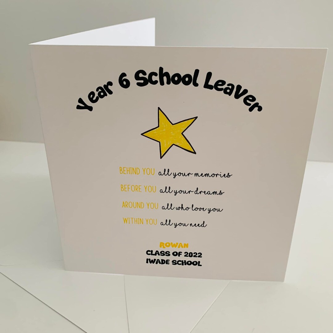 Year 6 School Leaver Finished Primary School Card Poem Special Etsy UK