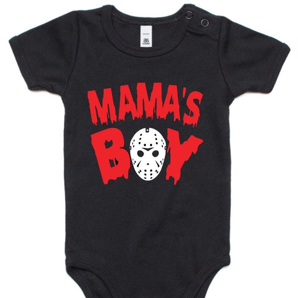 80's Horror Movie One Piece Infant Baby - Jason Friday Mama's Boy - One Piece Romper or Toddler T-Shirt