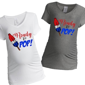 4th of July Summer Super Soft Shirt- Maternity Pregnant Shirt - Ready to Pop