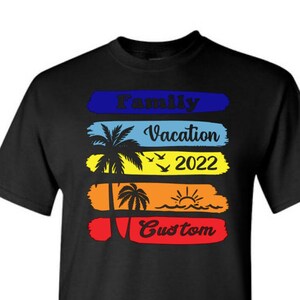 Family Beach Vacation T-Shirts Shirt, Custom City & Your Family Name, Customize, Personalization, Group Matching, Family Trip