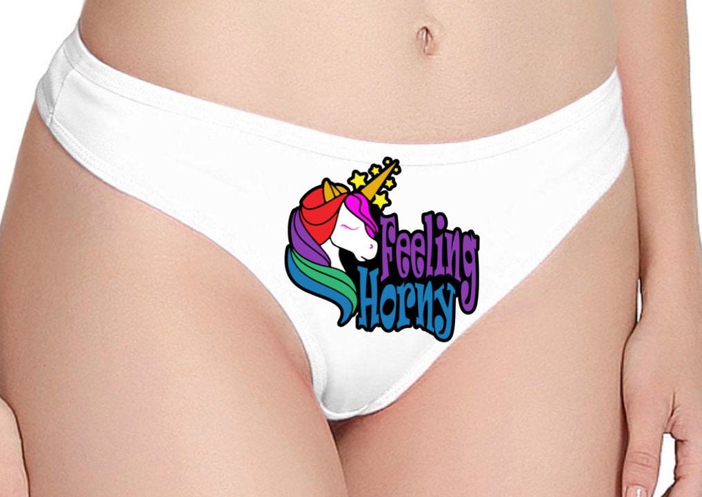 Save The Chubby Unicorns Women's Print Strap T-Back Thong G-String
