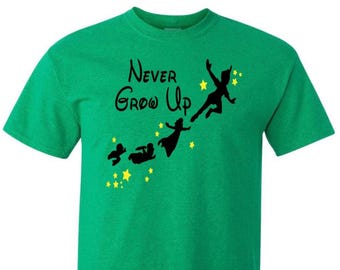 Chemise Peter Pan, chemise Disney, chemise parc à thème, conception Never Grow Up
