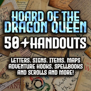 Hoard of the Dragon Queen 50 + D&D Handouts and Assets Bundle - DnD - Mazmorras y dragones - Mapas - Más ecológico - Regalo DM - VTT - Imprimible