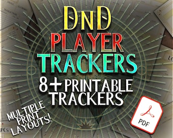 DnD 5e プレイヤートラッカーセット：インベントリ、クエスト、メモ（記入可能な PDF）