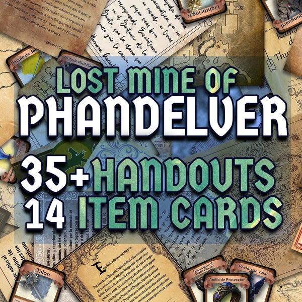 Paquete de folletos D&D de Lost Mine of Phandelver - Activos de campaña - DnD - Recursos - Regalos DM - DnD Starter Set - Aprendizaje RPG - Imprimible