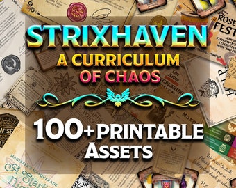 Strixhaven A Curriculum of Chaos D&D Handouts  Bundle - Campaign Assets - DnD - Prismari - Quandrix - Lorehold - Silverquill - Witherbloom