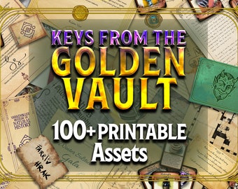 Sleutels uit de Golden Vault 100+ DnD Handouts-bundel - Campagnemiddelen - Hulpbronnen - DM-cadeaus - Starter - Afdrukbaar - Dungeons and Dragons