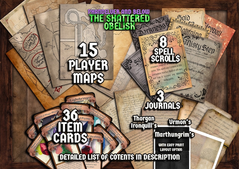 Phandelver and Below The Shattered Obelisk D&D Handouts Bundle Campaign Assets DnD Resources DM Gifts DnD Starter Printable image 3