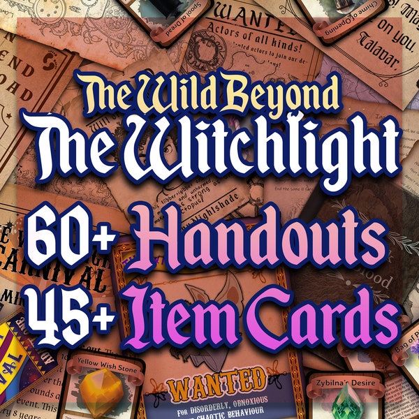 Wild Jenseits der Witchlight D&D Handouts - Wahlkampf-Assets - DnD - Ressourcen - Hier - Hier - Hier - Yon - Palast der Herzen Sehnsucht - Printable