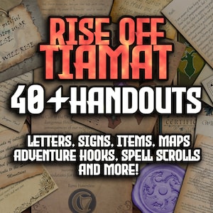 Rise of Tiamat 40 + D&D bundel hand-outs en activa - DnD - Dungeons and Dragons - kaarten - Waterdeep - DM Gift - VTT - afdrukbaar