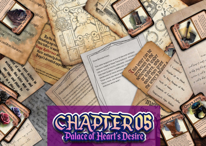 Wild Beyond the Witchlight D&D Handouts Campaign Assets DnD Resources Hier Thiter Yon Palace of Hearts Desire Afdrukbaar afbeelding 7