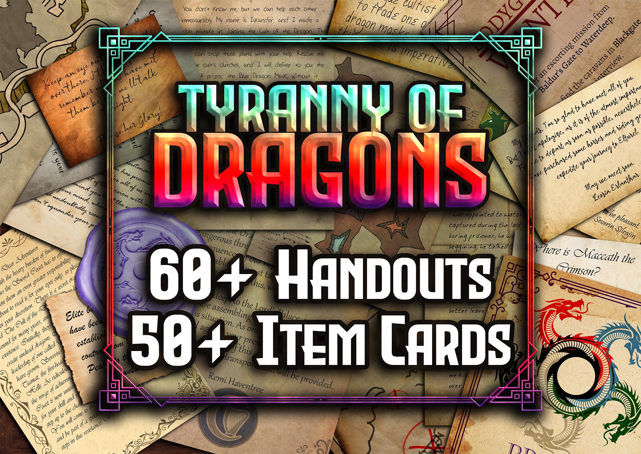 Tyranny of Dragons D&D Handouts: 100+ Printable Immersive Letters, Scrolls and More! (Digital Download)