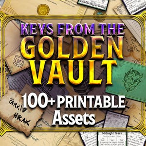 Llaves de la Bóveda Dorada: Más de 100 cartas, pergaminos y más para imprimir (descarga digital)