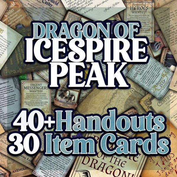 Dragon of Icespire Peak D&D Handouts - Campaign Assets - DnD - Resources - Phandalin - Talos - RPG - Roleplaying - Printable - Starter Set