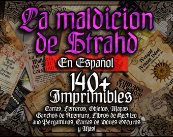 La maldición de Strahd 140 + D&D Imprimibles - DnD - Dungeons and Dragons - Recursos - Barovia - DM Regalo - Cartas - VTT - Imprimible