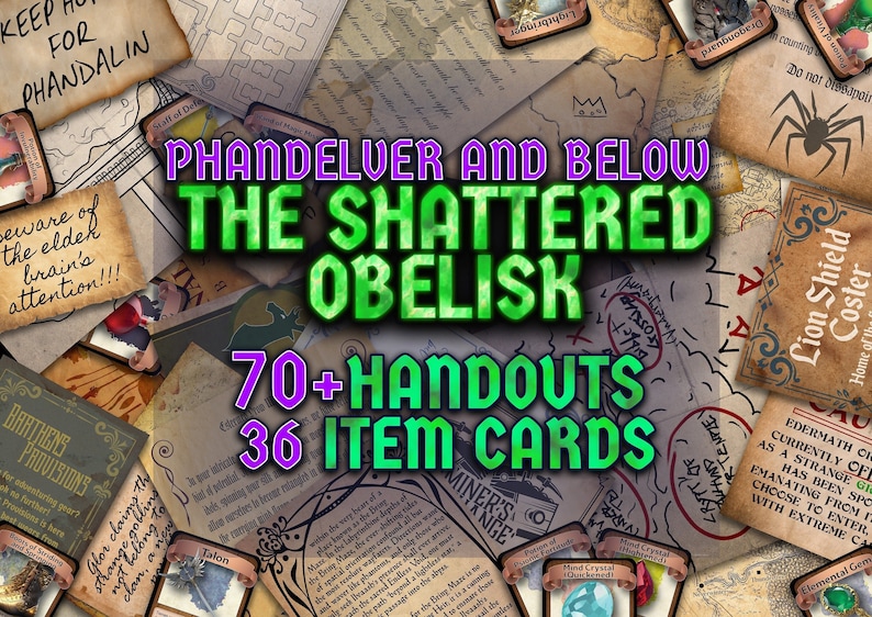 Phandelver and Below The Shattered Obelisk D&D Handouts Bundle Campaign Assets DnD Resources DM Gifts DnD Starter Printable image 1