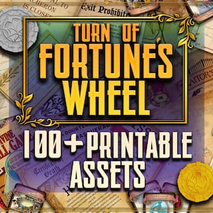 Paquete de folletos D&D de Turn of Fortune's Wheel - Activos de campaña - DnD - Recursos - Regalos DM - DnD Starter - Imprimible - Sigilo - Planescape