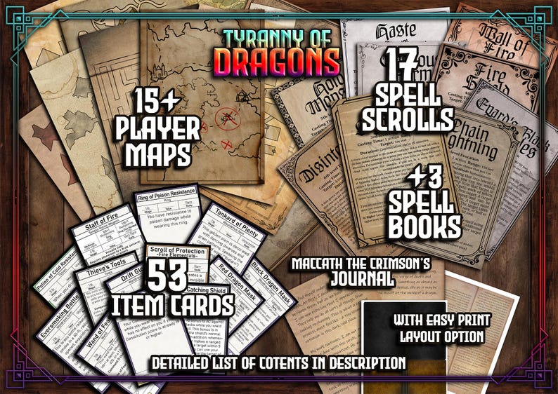 Tyranny of Dragons D&D Handouts: 100+ Printable Immersive Letters ...