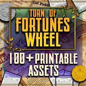 Turn of Fortune's Wheel D&D 配布資料: 印刷可能な 100 種類以上の没入型レター、巻物など! (デジタルダウンロード)