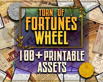Turn of Fortune's Wheel D&D 配布資料: 印刷可能な 100 種類以上の没入型レター、巻物など! (デジタルダウンロード)